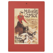 Comiot Motocyclesの女性およびガチョウの広告宣伝ポスター クリップボード (裏面)
