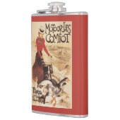 Comiot Motocyclesの女性およびガチョウの広告宣伝ポスター フラスク (左)