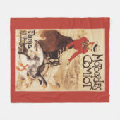 Comiot Motocyclesの女性およびガチョウの広告宣伝ポスター フリースブランケット (正面(横))