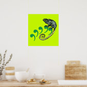 Comma Chameleon Poster $24.95 ポスター (キッチン)