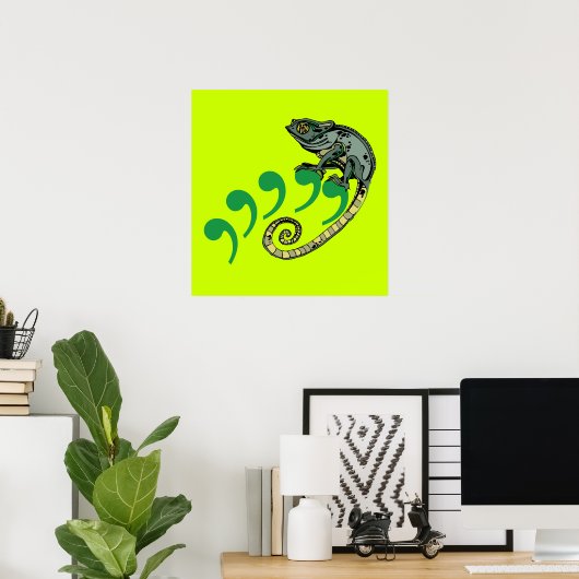 Comma Chameleon Poster $24.95 ポスター (ホームオフィス)