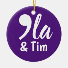 Comma KamalaとTim 2024 セラミックオーナメント