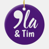 Comma KamalaとTim 2024 セラミックオーナメント (裏面)