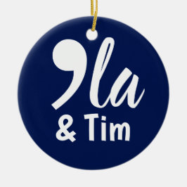 Comma KamalaとTim 2024 セラミックオーナメント