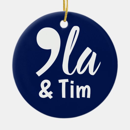 Comma KamalaとTim 2024 セラミックオーナメント (正面)