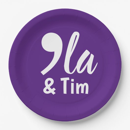 Comma KamalaとTim 2024 ペーパープレート (正面)