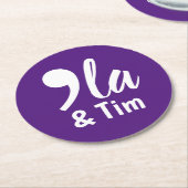 Comma KamalaとTim 2024 ラウンドペーパーコースター (アングル)