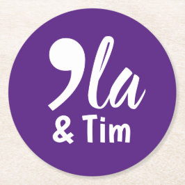 Comma KamalaとTim 2024 ラウンドペーパーコースター