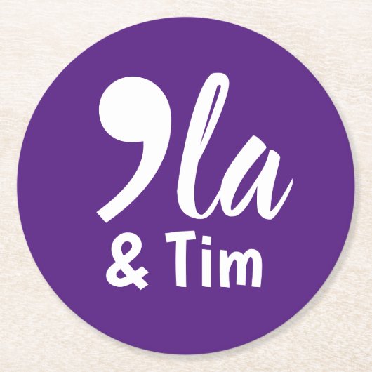 Comma KamalaとTim 2024 ラウンドペーパーコースター (正面)