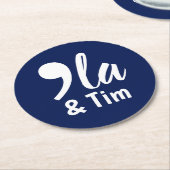 Comma KamalaとTim 2024 ラウンドペーパーコースター (アングル)