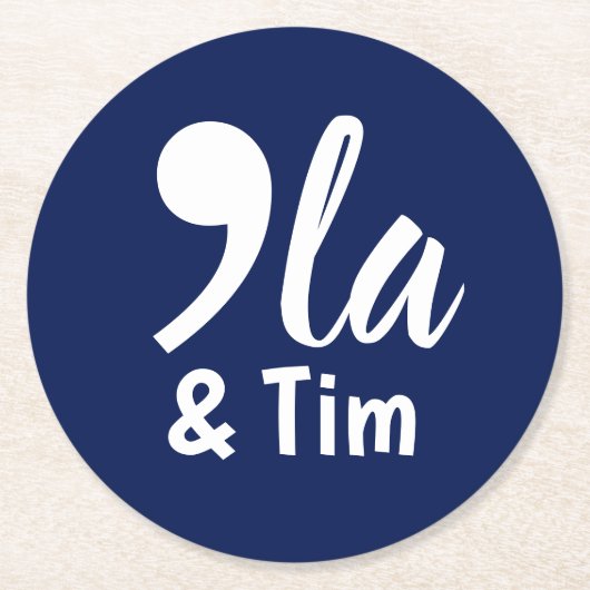 Comma KamalaとTim 2024 ラウンドペーパーコースター (正面)