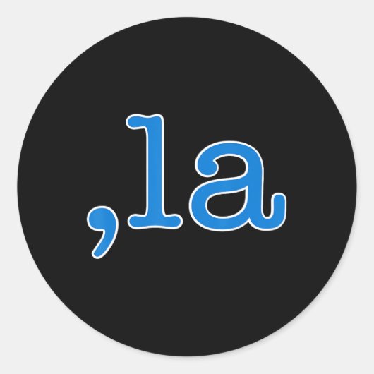 Comma La Blue Comma La - Kamala Harris 2024米国 ラウンドシール (正面)