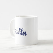 Comma la & Coach | カマラハリスコーチブルー コーヒーマグカップ (正面左)