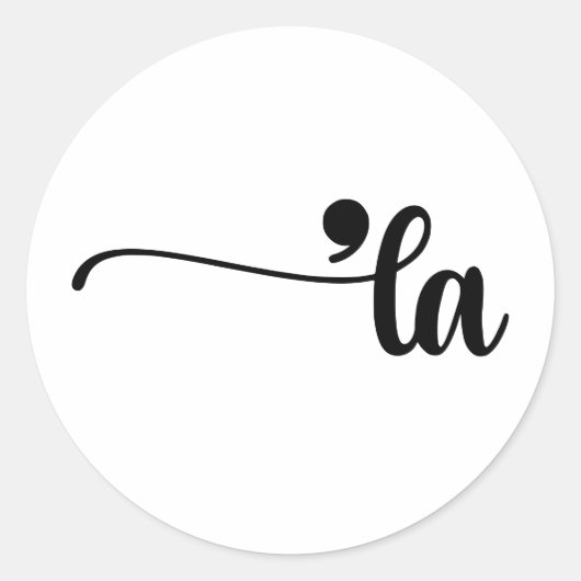 Comma La Kamala Harris句読点La Election ラウンドシール (正面)