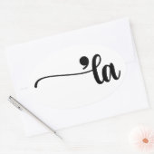 Comma La Kamala Harris句読点La Election 楕円形シール (封筒)