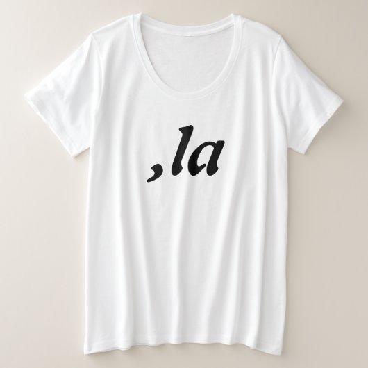 Comma La Kamala Harris カスタマイズ - 文字デザイン プラスサイズTシャツ (デザイン正面)