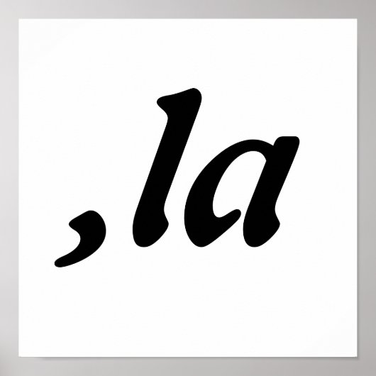 Comma La Kamala Harris カスタマイズ - 文字デザイン ポスター (正面)