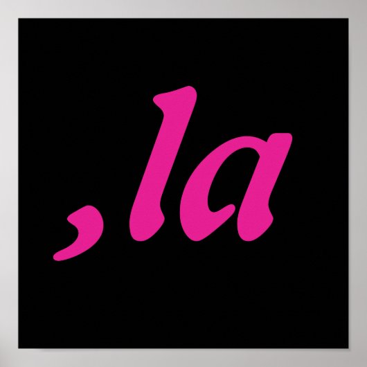 Comma La Kamala Harris カスタマイズ - 文字デザイン ポスター (正面)