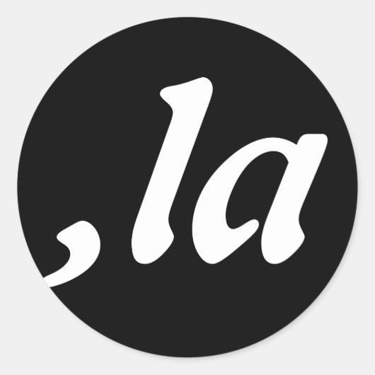 Comma La Kamala Harris カスタマイズ - 文字デザイン ラウンドシール (正面)