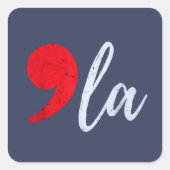 Comma La Kamala Harris 2024社長おもしろい スクエアシール (正面)