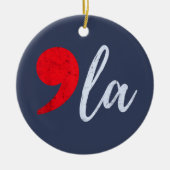 Comma La Kamala Harris 2024社長おもしろい セラミックオーナメント (正面)