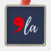 Comma La Kamala Harris 2024社長おもしろい メタルオーナメント (正面)