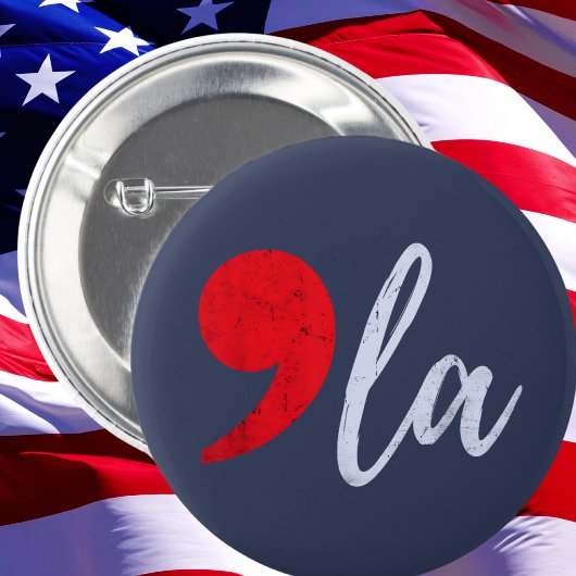 Comma La Kamala Harris 2024社長おもしろい 缶バッジ