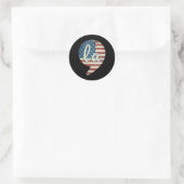 Comma La Kamala Harris American Flag Comma + La ラウンドシール (バッグ)