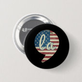 Comma La Kamala Harris American Flag Comma + La 缶バッジ (正面&裏面)