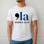 Comma La Kamala Harris Blue and Black Men's<br><div class="desc">Comma-La Kamala Harris 2024米国選挙大統領のTシャツ。白いシンプルラスタイリッシュックTシャツに黒と青の王室のタイポグラフィとデザインを付ける。</div>