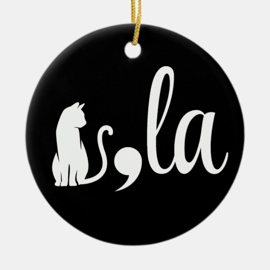 Comma La Kamala Harris - cat mom for Kamala セラミックオーナメント (正面)