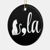 Comma La Kamala Harris - cat mom for Kamala セラミックオーナメント (左)