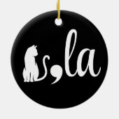 Comma La Kamala Harris - cat mom for Kamala セラミックオーナメント (裏面)