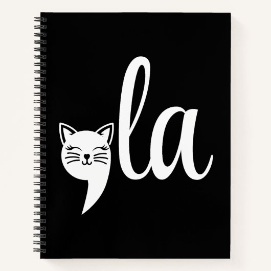 Comma La Kamala Harris - cat mom for Kamala ノートブック (正面)