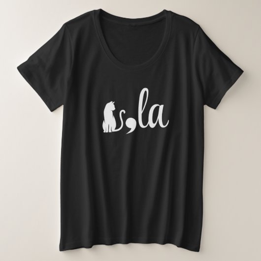 Comma La Kamala Harris - cat mom for Kamala プラスサイズTシャツ (デザイン正面)
