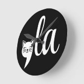 Comma La Kamala Harris - cat mom for Kamala ラウンド壁時計 (傾斜)