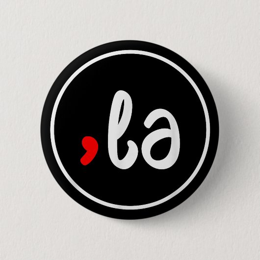 Comma + La Kamala Harris For President 2024 缶バッジ (正面)