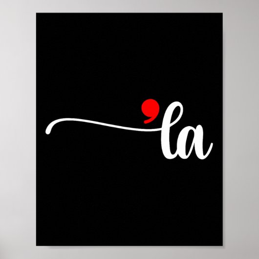 Comma La Kamala Harris Punctuation La Election Vot ポスター (正面)