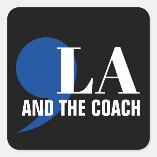 Comma La Kamala Harris Tim Walz Coach 2024コマラ スクエアシール (正面)