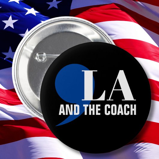 Comma La Kamala Harris Tim Walz Coach 2024コマラ 缶バッジ