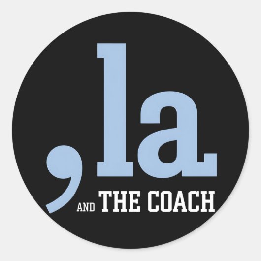 Comma La Kamala Harris Tim Walz Coach 2024 ラウンドシール (正面)