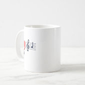 Comma La Music Notes Kamala Harris Music先生E コーヒーマグカップ (正面左)