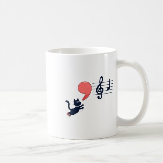 Comma La Music Notes Kamala Harris Music先生E コーヒーマグカップ (右)