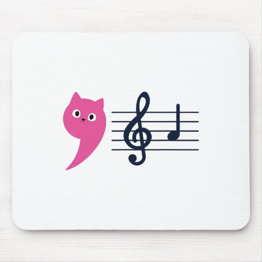 Comma La Music Notes Kamala Harris Music先生E マウスパッド (正面)