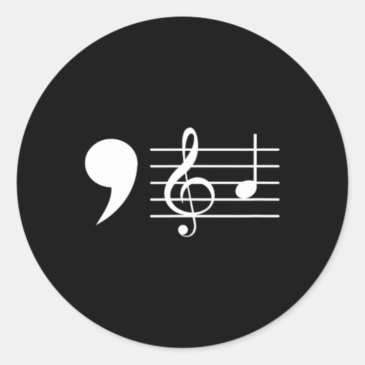 Comma La Music Notes Kamala Harris Music先生E ラウンドシール (正面)