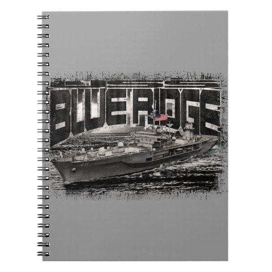 Command ship Blue Ridgeスパイラルフォトノートブック ノートブック (正面)