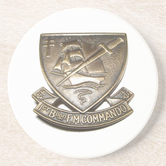 Commando Kieffer - Insigne 1er BFMC コースター (正面)