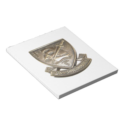 Commando Kieffer - Insigne 1er BFMC ノートパッド (アングル)