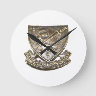 Commando Kieffer - Insigne 1er BFMC ラウンド壁時計