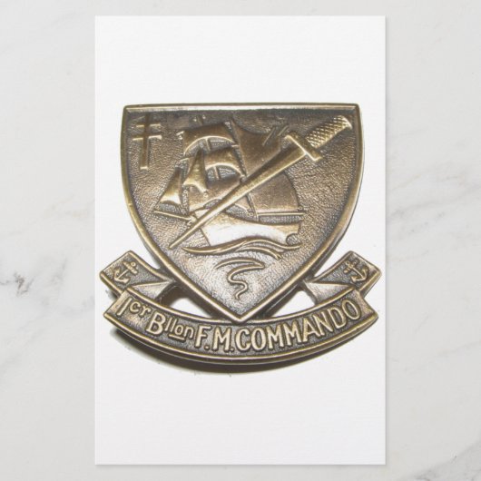 Commando Kieffer - Insigne 1er BFMC 便箋 (正面)